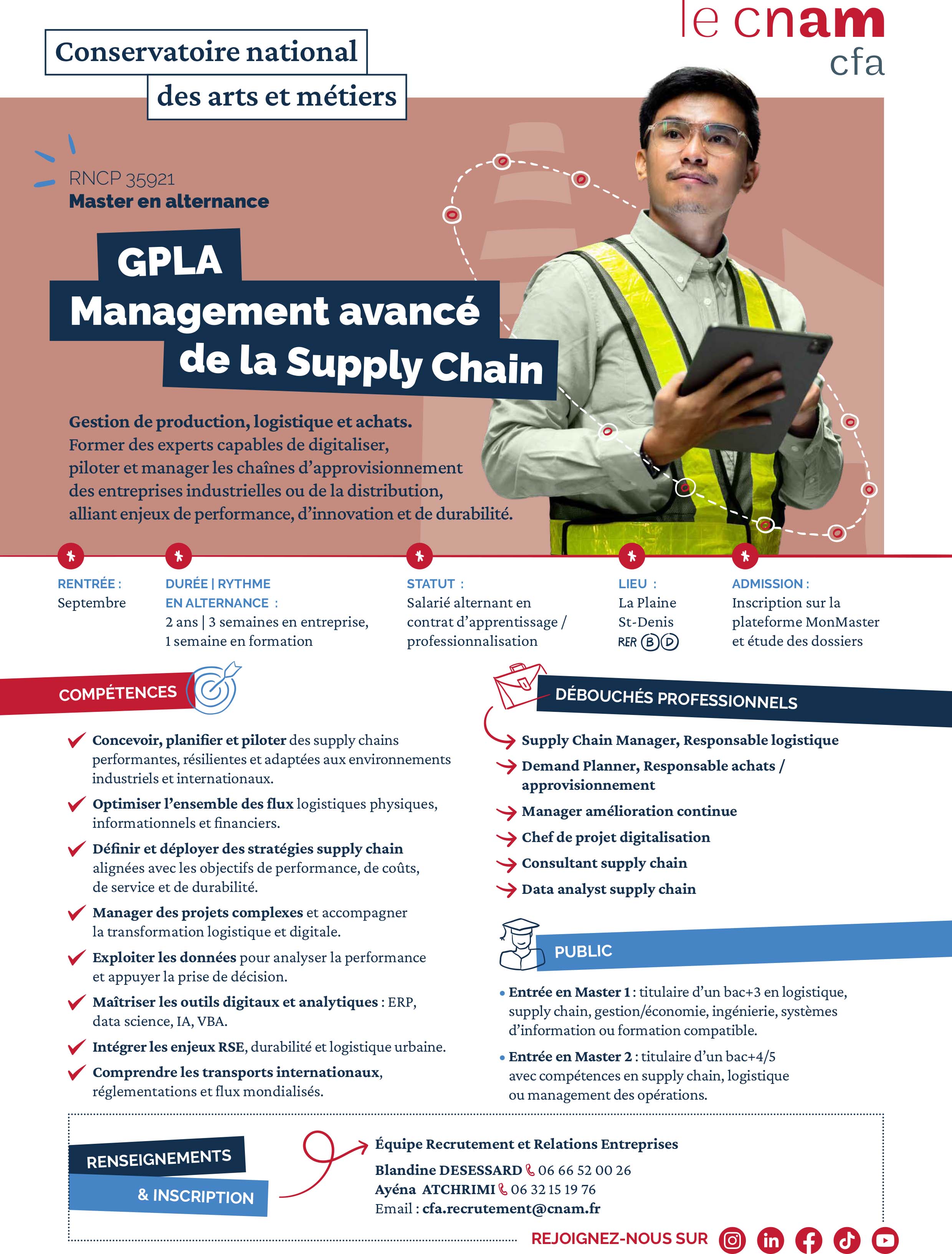 Master logistique supply chain CFA Cnam