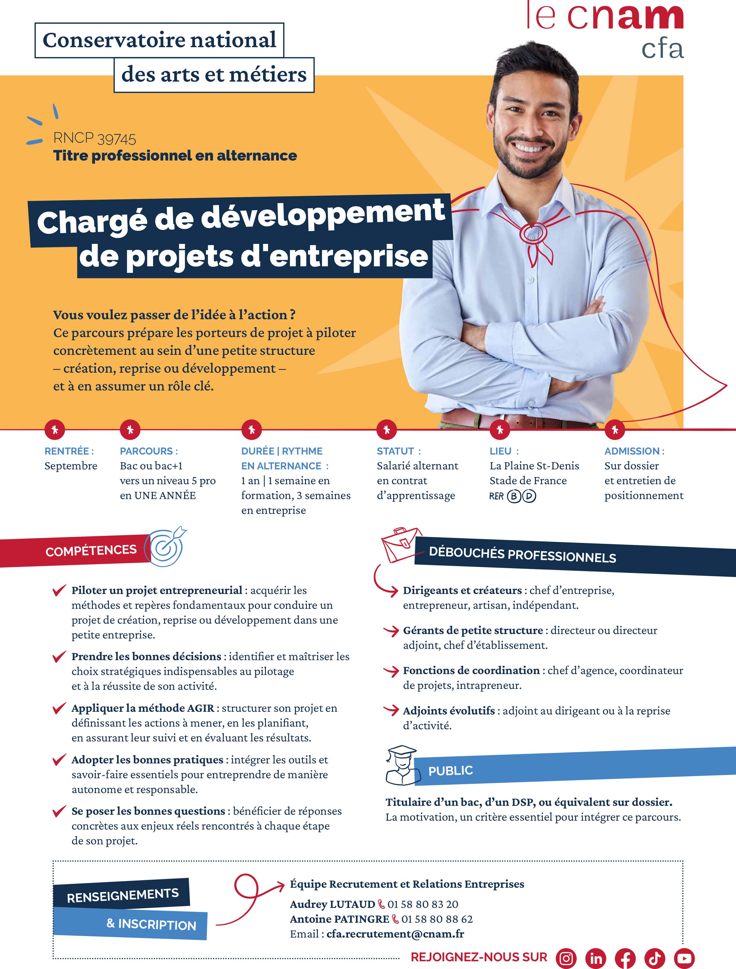 Titre pro petites entreprises CFA Cnam