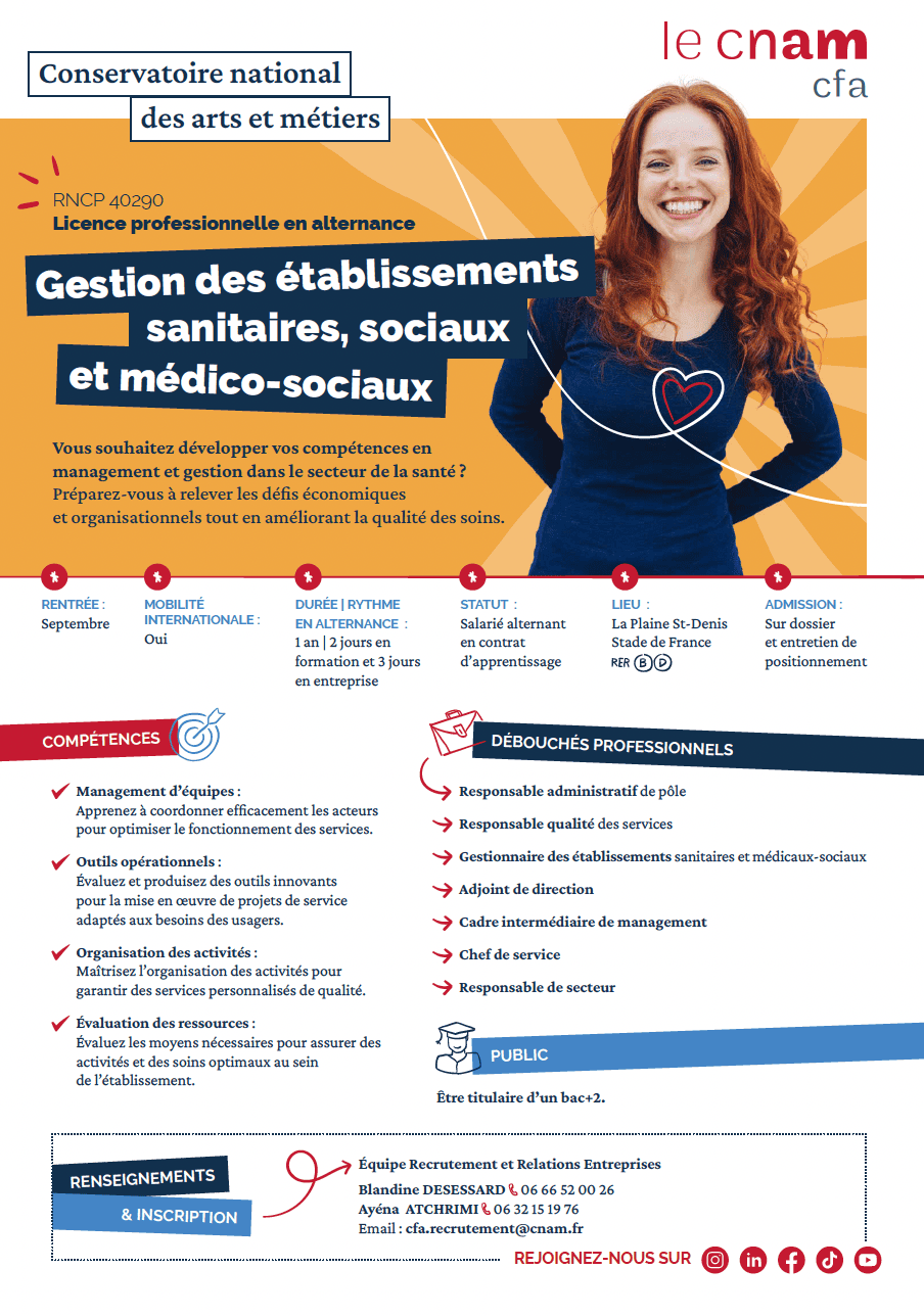 Télécharger Fiche Licence Professionnelle - Management et gestion des organisations